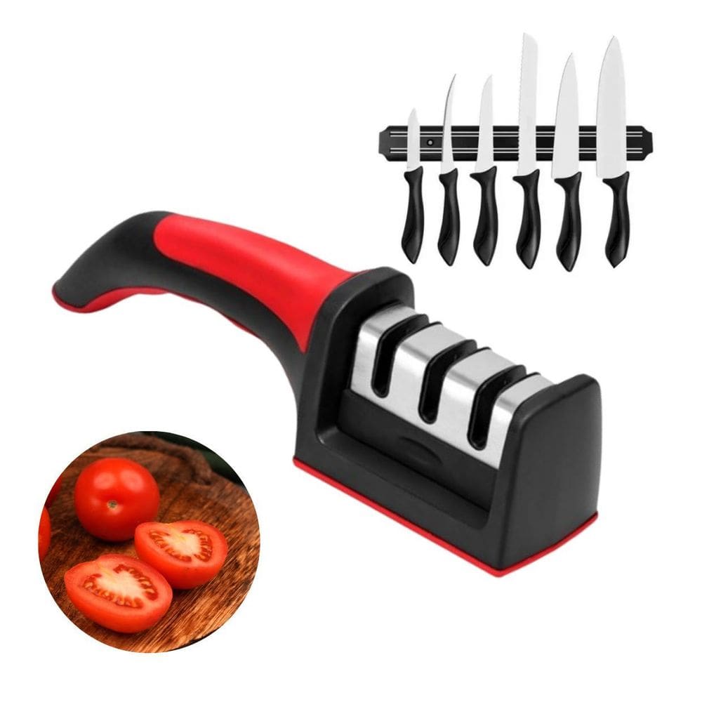 Amolador De Facas 3 Opções Afiar Tesouras