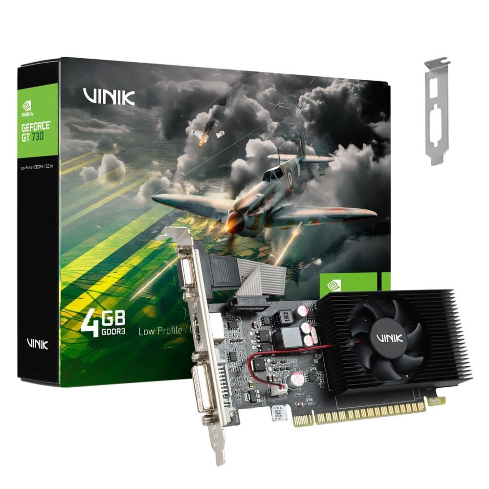 Gpu Nvidia Geforce GT 730 4GB DDR3 128 BITS Vinik LOW Profile GPUK7304GBLP0H2