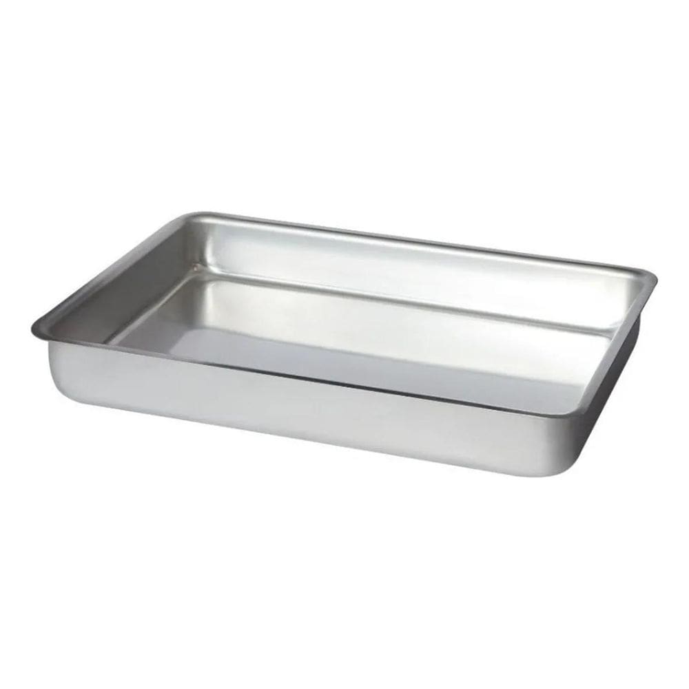 Assadeira Bolo Forma Retangular Borda Alta Nº5 Cor Polido