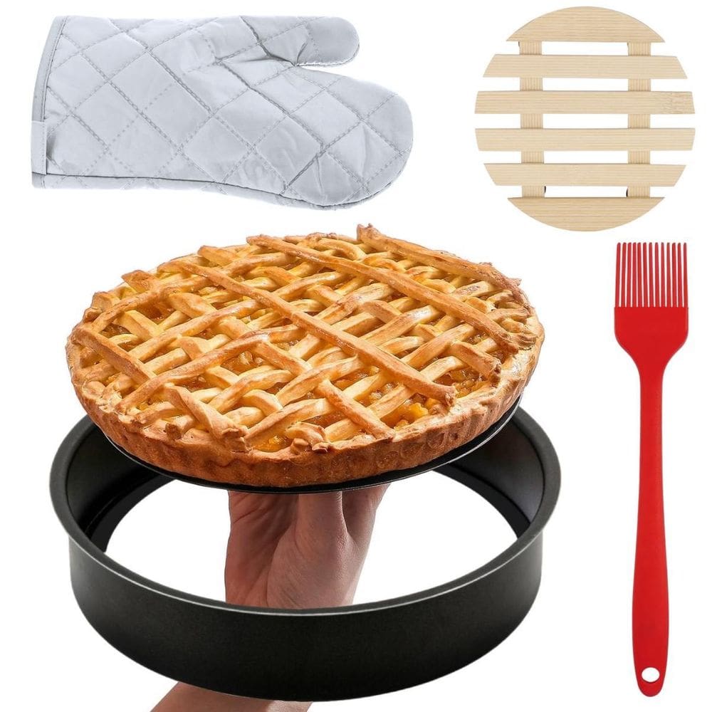 Forma Fundo Removível 2,9L + Luva + Pincel + Descanso Panela