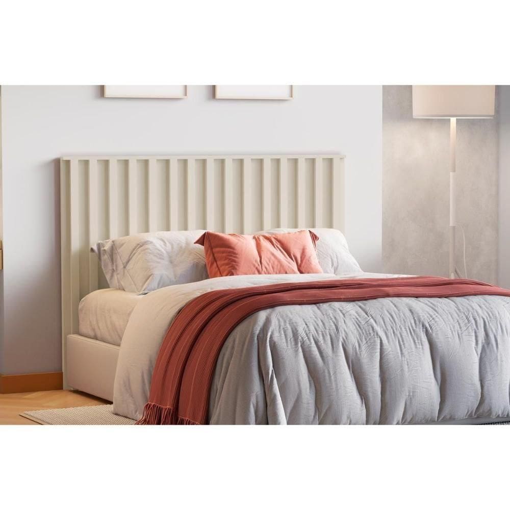 Painel Cama Box Madeirado Cabeceira Vitoria Casal-queen Off White - Europa