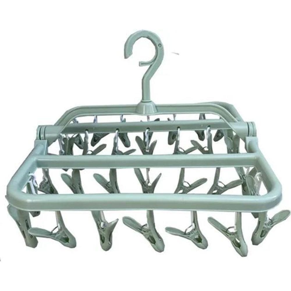 3X Mini Varal Multiuso Com 32 Prendedores Para Roupas Íntima