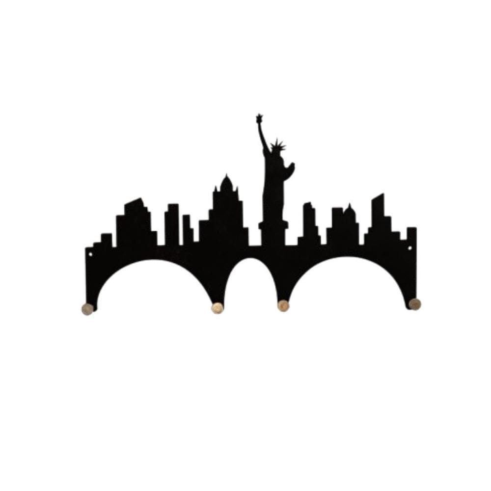 Porta Chaves Mdf Ny 4 Suportes