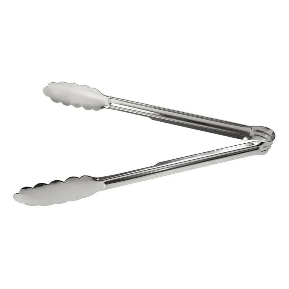 2X Pegador Massas Carne Churrasco Salada Cozinha Pinça Aço I