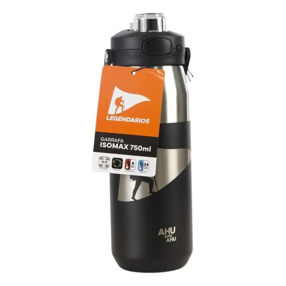 Garrafa Térmica Inoxidável Legendários 750Ml - Preta