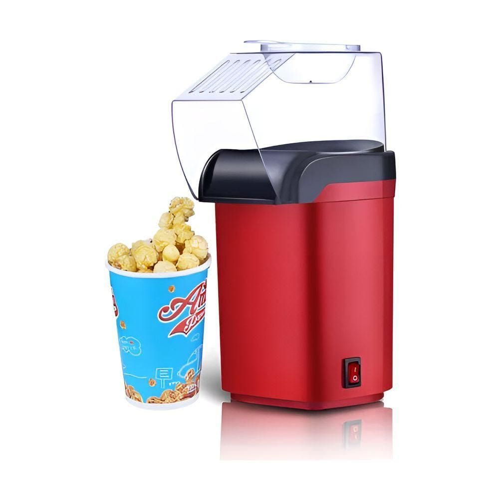 Máquina De Pipoca Elétrica Vermelha 220v Sem óleo Pipoqueira 1200w Saudável