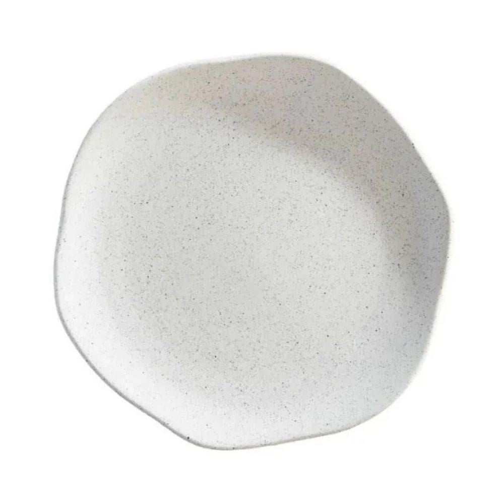 Pratos De Sobremesa 20Cm Orgânico Orion Cerâmica Off White