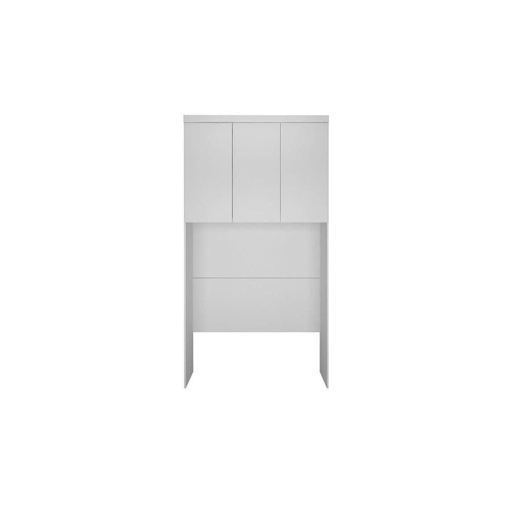 Armário Ponte Modulado Aéreo Solteiro Rizon-linea C- 3 Portas Neve - Horizonte