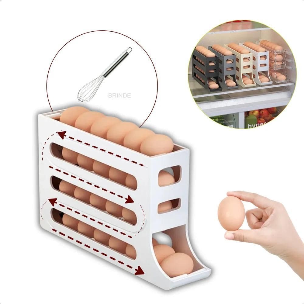 Porta Ovos Dispenser Organizador Bandeja De Ovos Geladeira