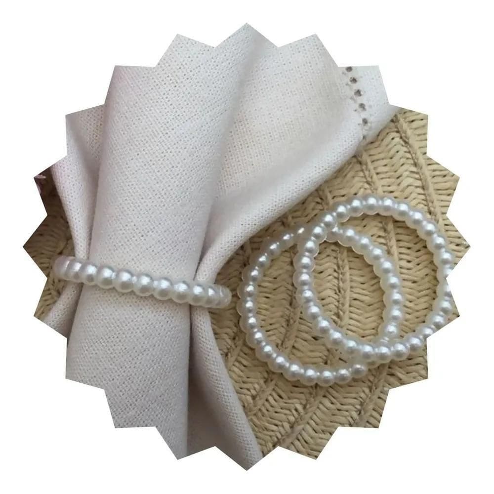 Argola Porta Guardanapo Em Pérola 35Mm 50 Und Com