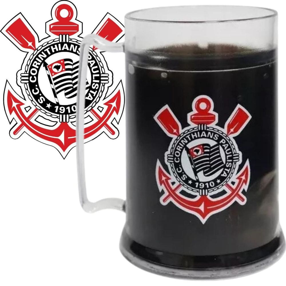 Caneca Oficial De Gel Corinthians Presente Dia Dos Pais