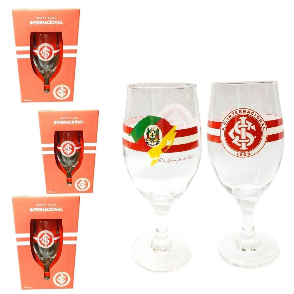 Kit 5 Taça Windsor Vidro 330Ml Cerveja Vinho Chopp
