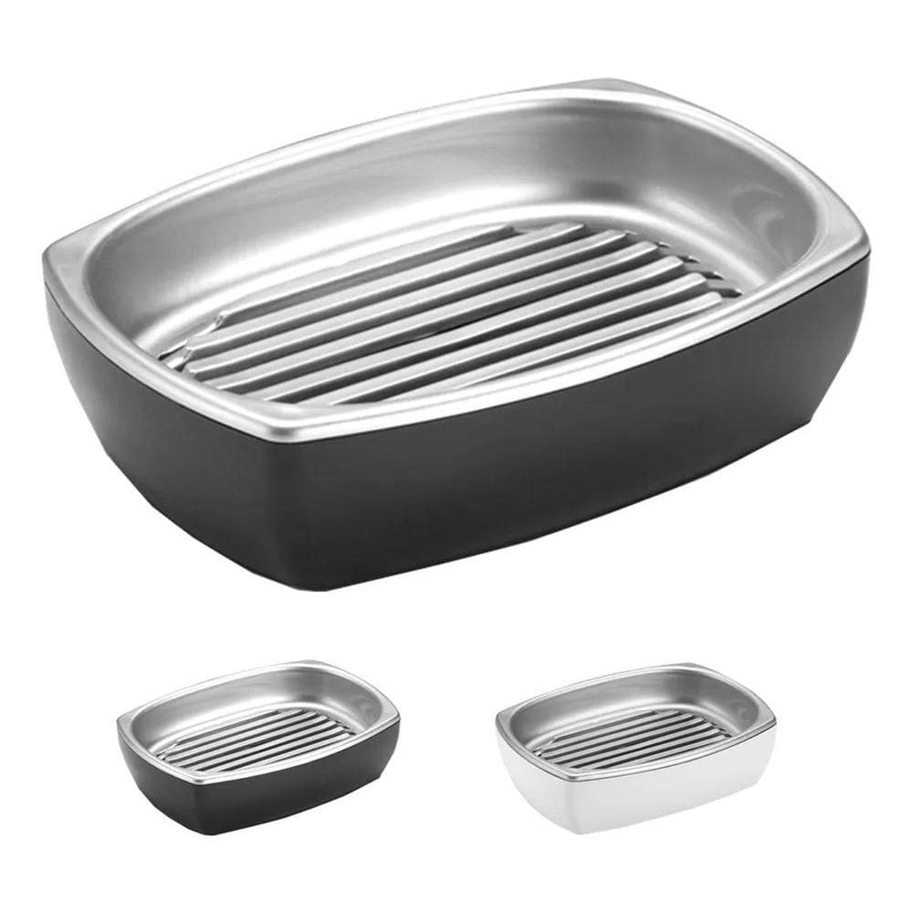 3X Saboneteira De Bancada Porta Sabonete Banheiro Lavabo Lux