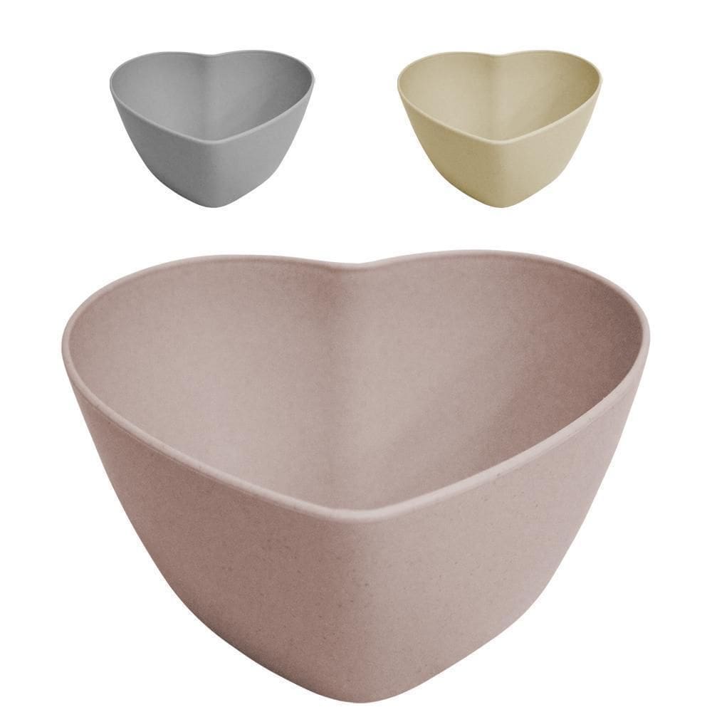 Tigela De Bambu Ecologico Coracao Bowl 530Ml