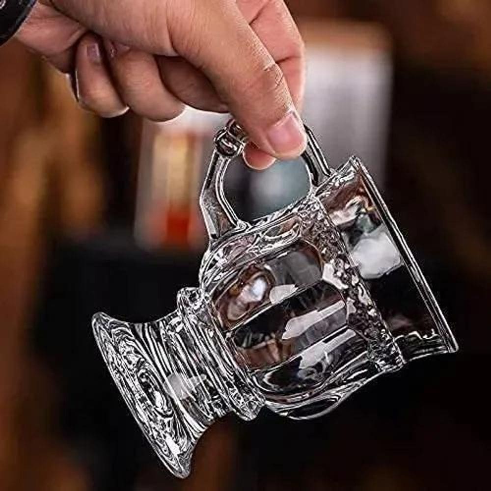 2X Jogo 6 Xícaras De Vidro Para Café Com Pé 140Ml