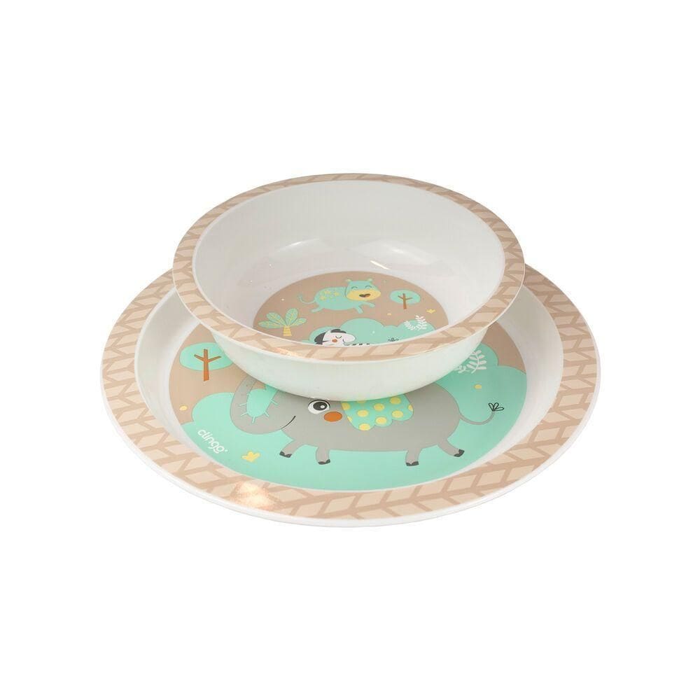 Conjunto Safari Divertido: Prato E Tigela Infantil Para Refeições Aventureiras