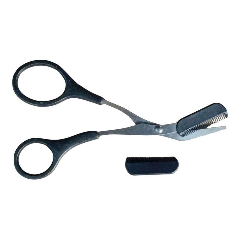Tesoura Para Aparar Sombrancelhas Pelos Com Cerdas Cor Preta