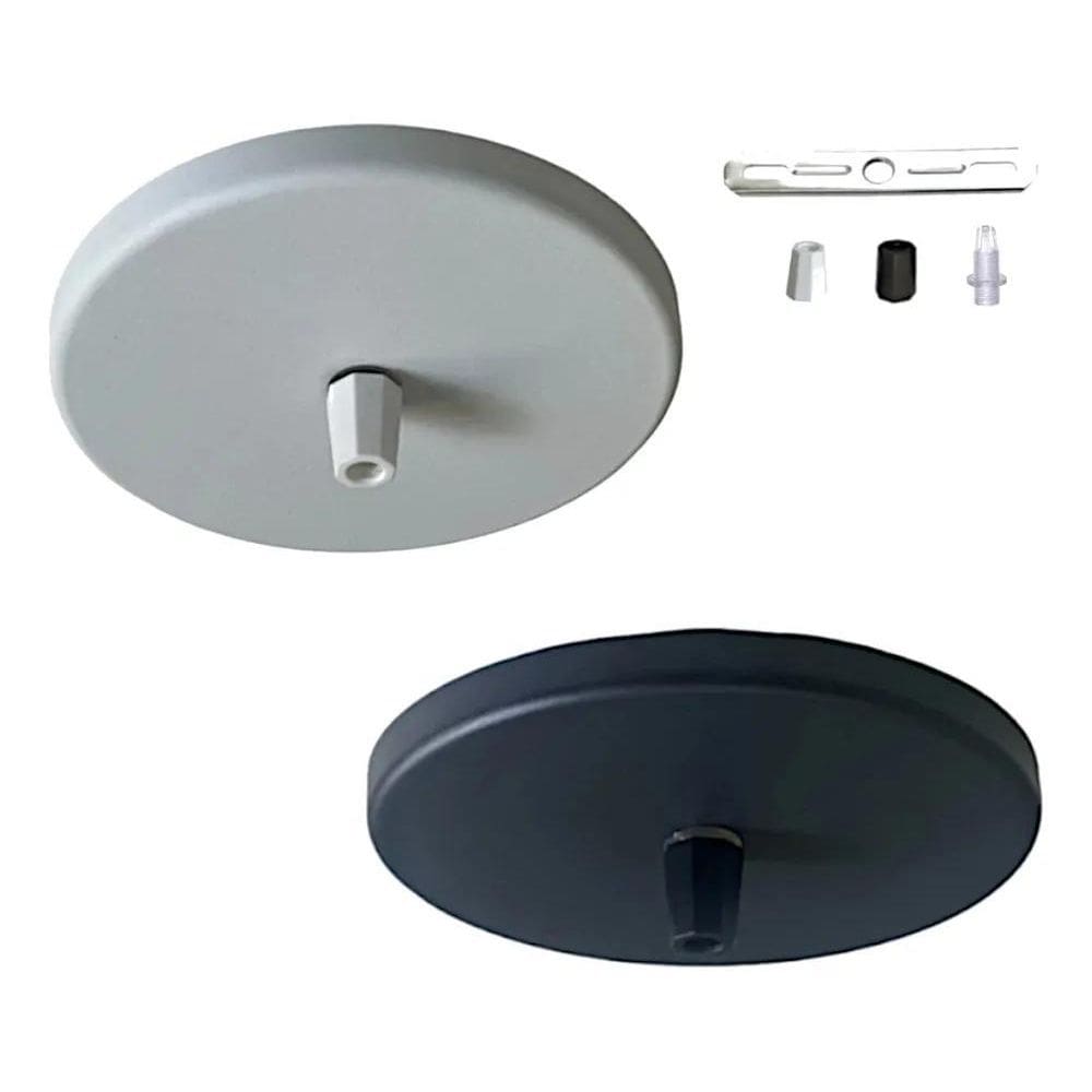 Kit 3 Canopla Acabamento Tampa Cega Teto Pendente Luminária