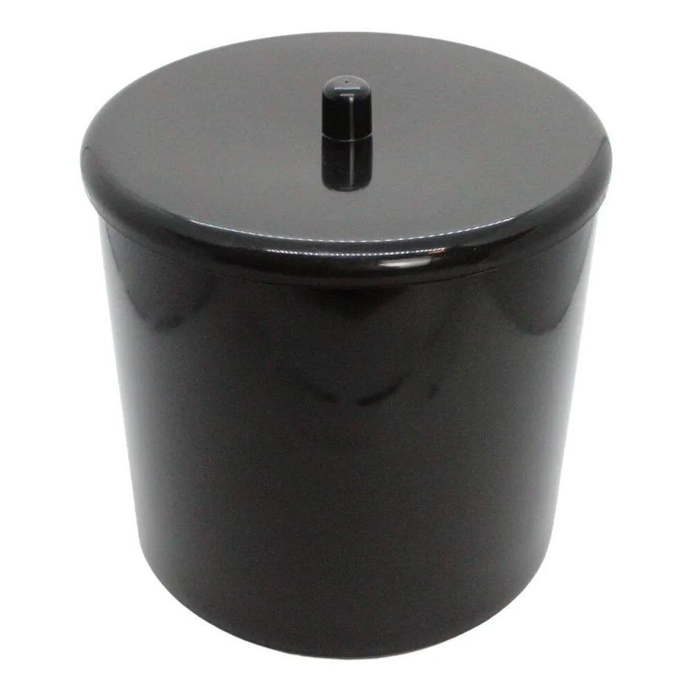 3X Cesto Multiuso Com Tampa 6 Litros Astra Preto Ct3