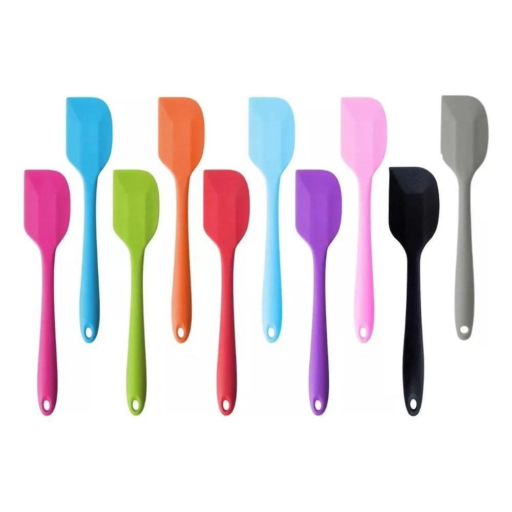 Kit 3 Espatulas De Silicone Linha Color Reforçada 27 Cm