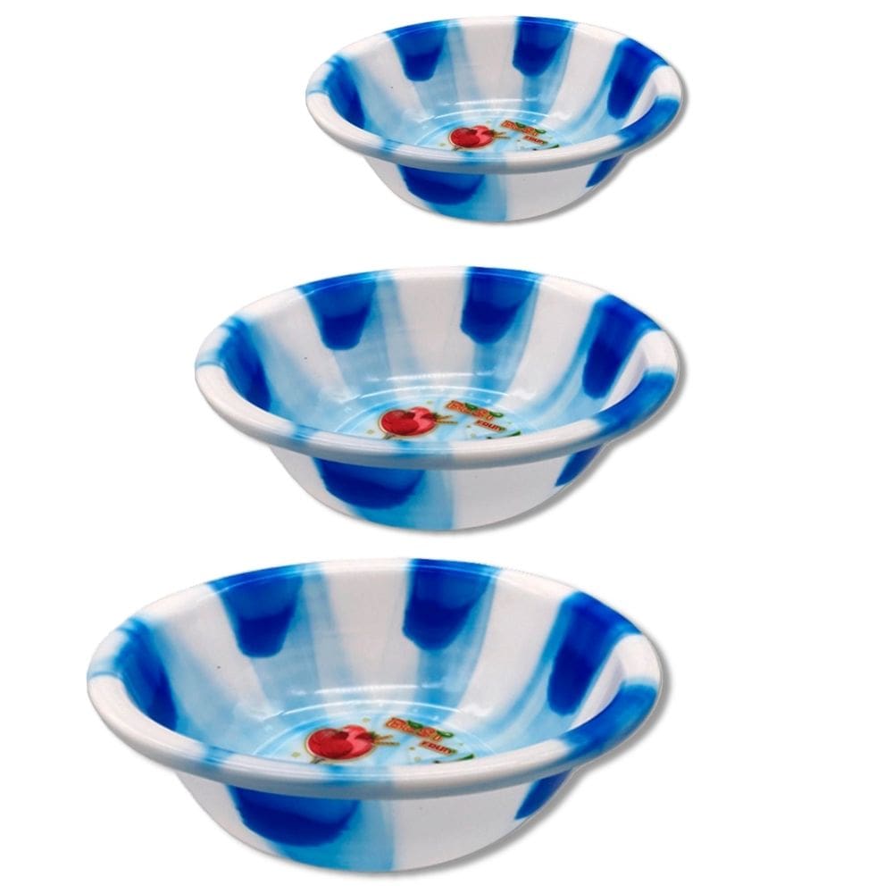 Kit Bacia Plastica Siliconada PMG  28cm | 33cm | 37cm - Colorida Redonda Estampada Um Charme - PANAMI