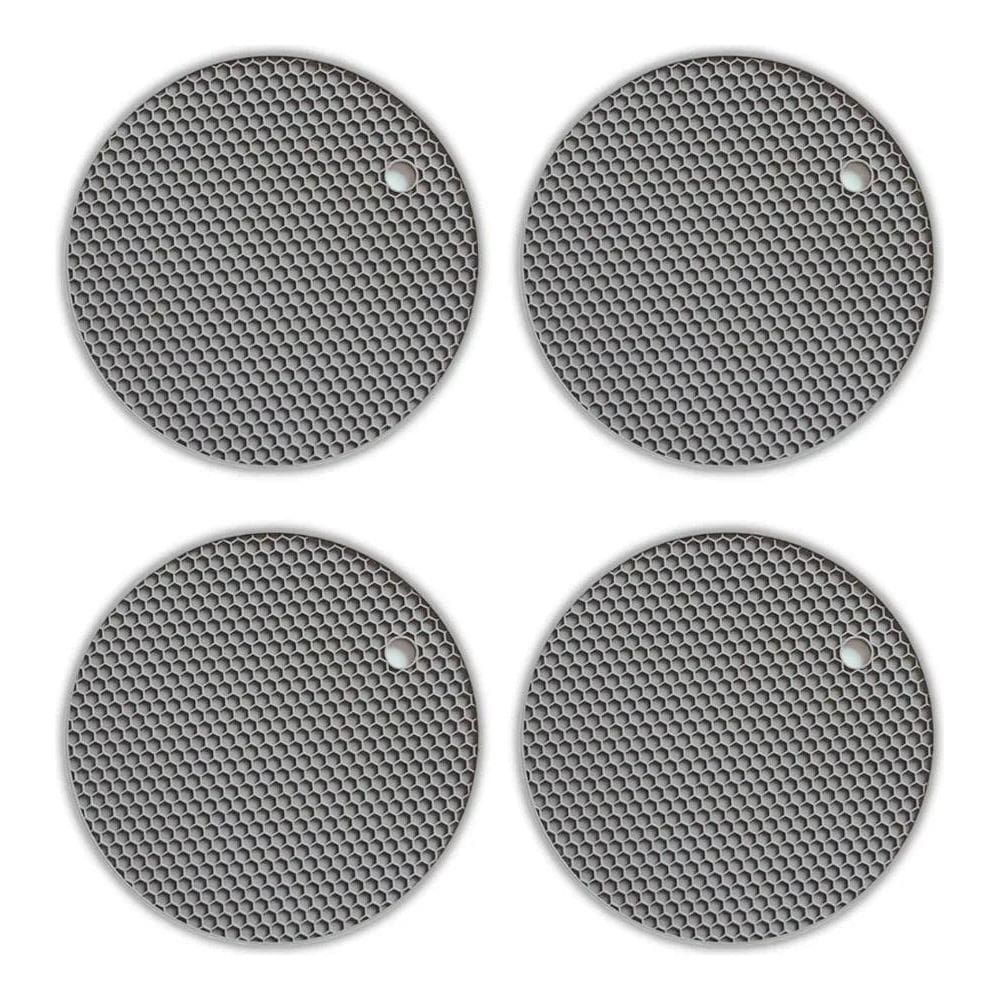 2X Kit 4 Descanso De Panela Silicone Protetor Antiaderente