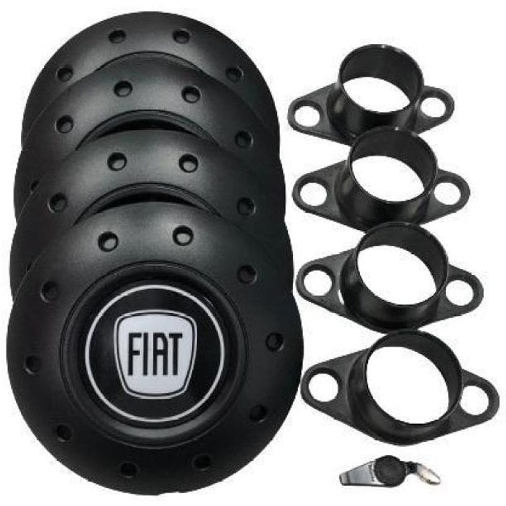 Calotas Miollo Fiat Palio Aro 13 1996/2016 Amarok Preto