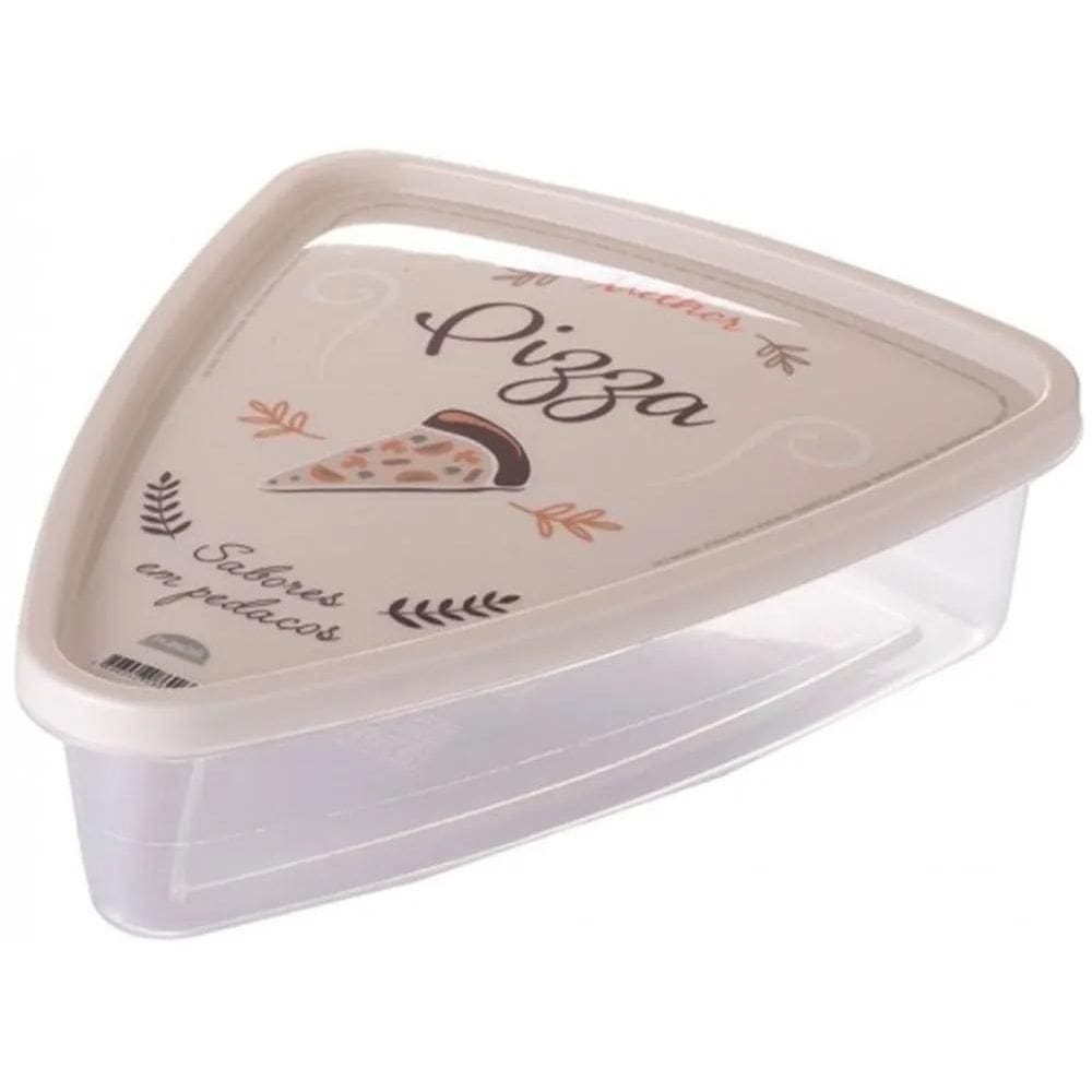 10X Pote Pizza Triangular 1,2L De Plástico - Plasútil Cor B