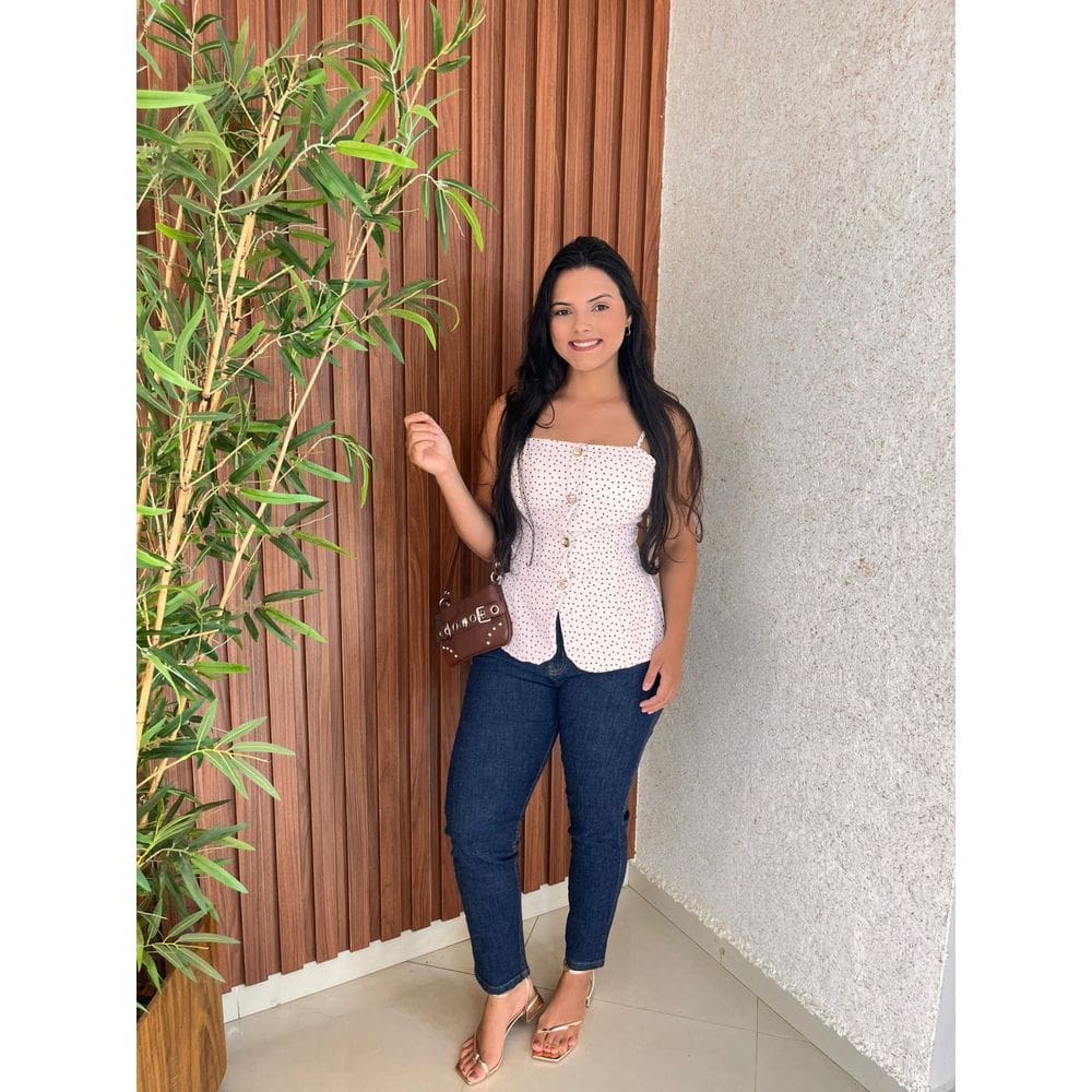 Calça Feminina Jeans Mom Com Cinto TNW Confecções