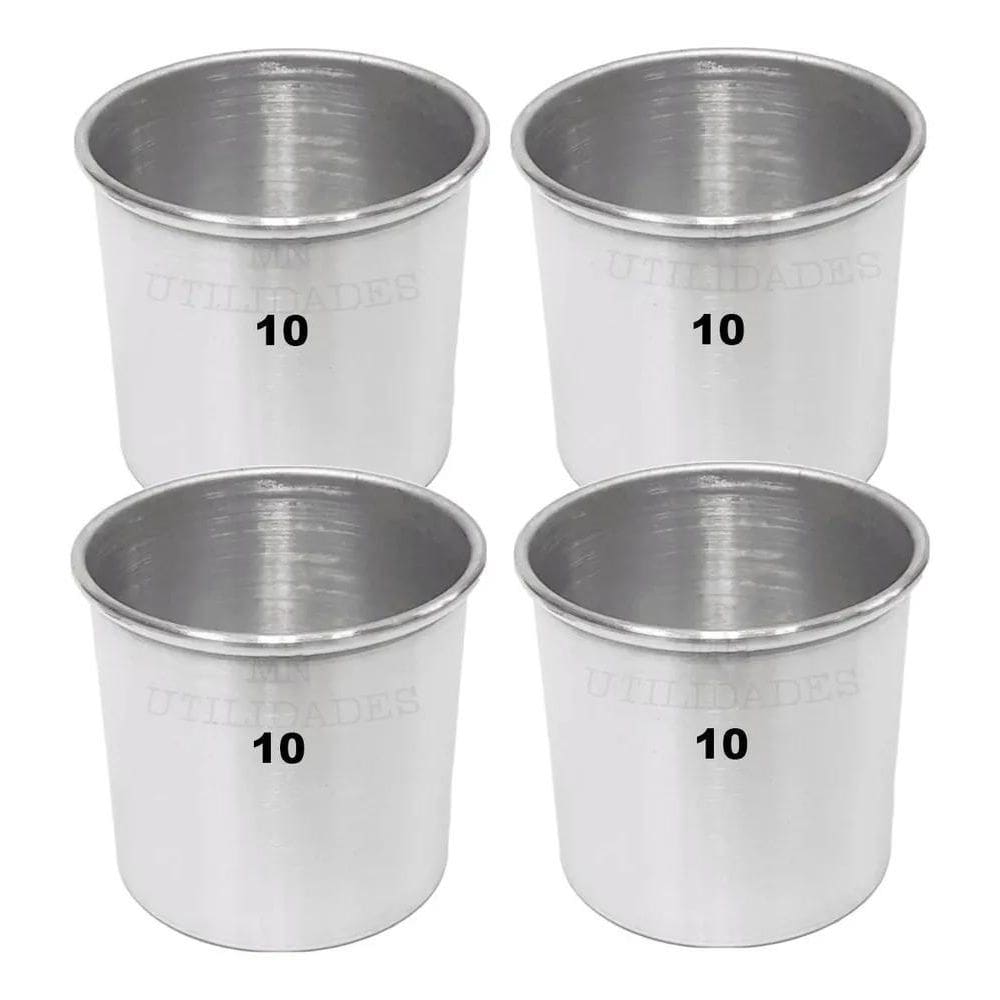 Kit 4 Formas Bolo Redondas Alta 10X10 Cm Alumínio Resistente