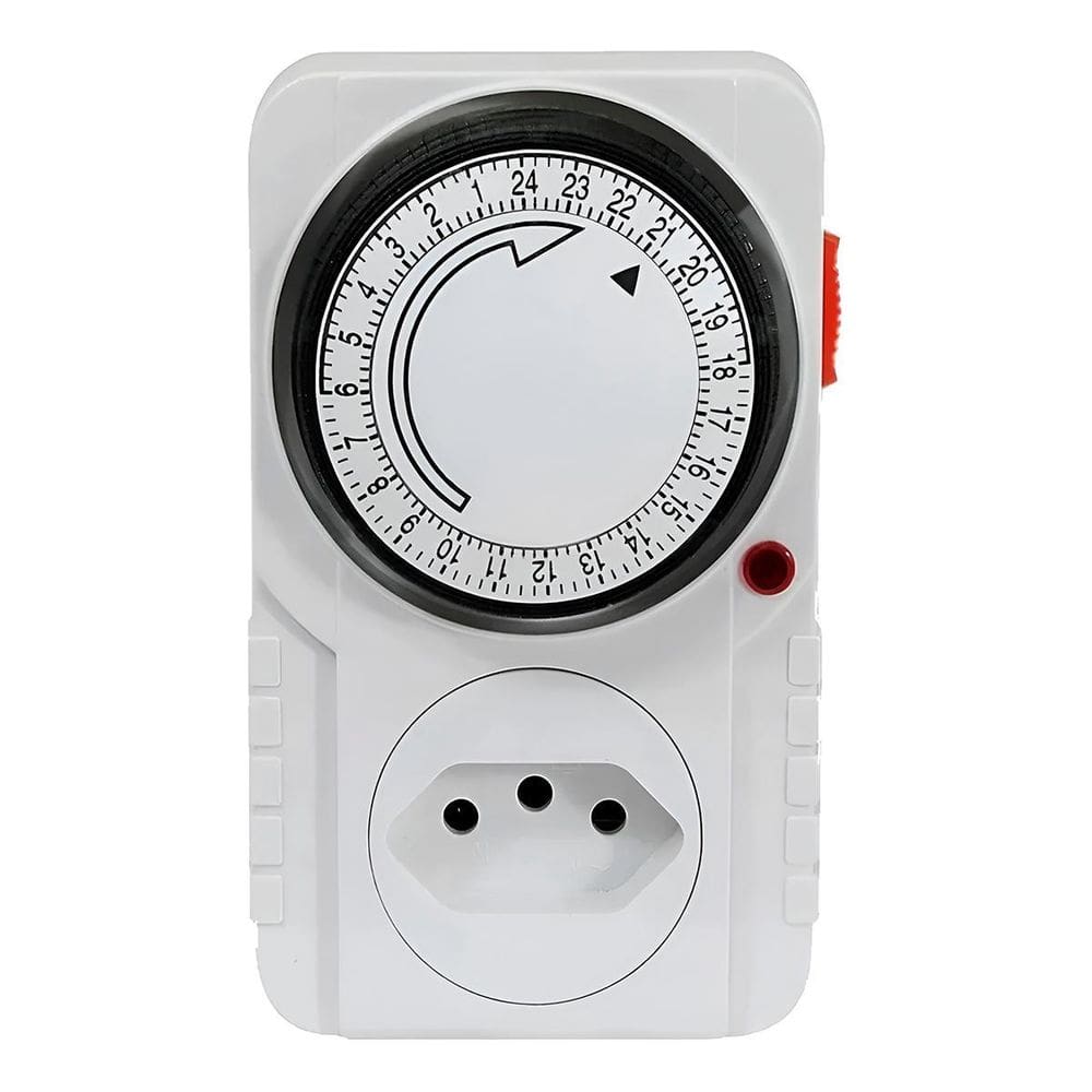 Temporizador Analógico Bivolt Tomada 96 Programações 2200W