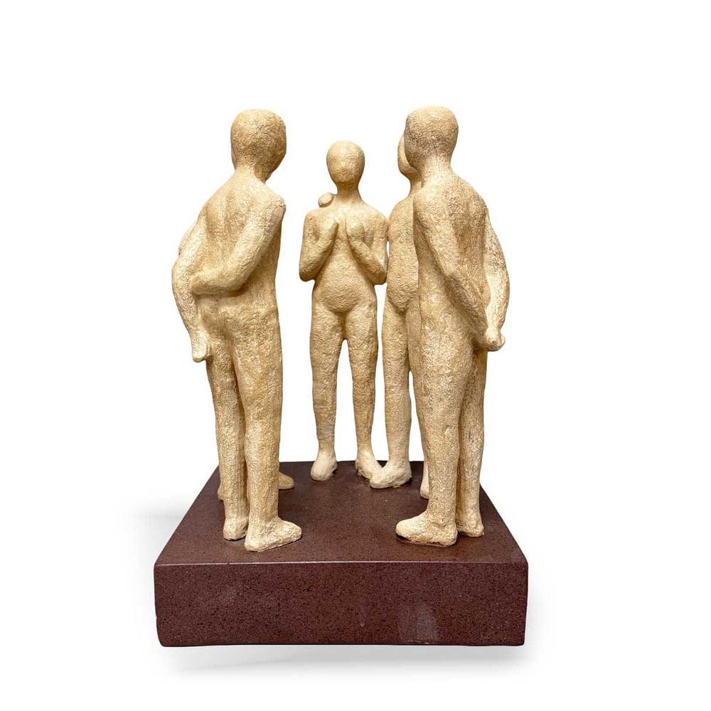 Escultura Decorativa Homens em Resina 28cm TMN3039 BTC
