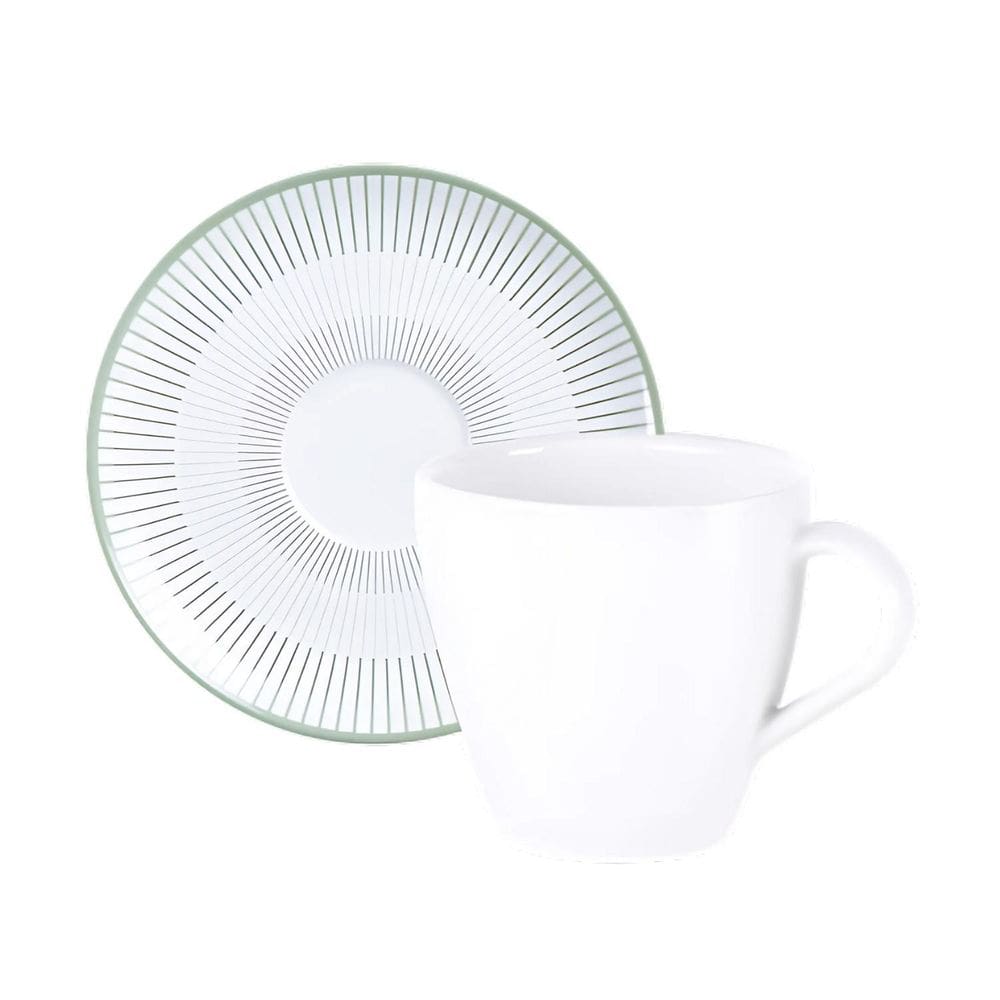 Xicara Chá Café Com Pires 200Ml Lineare Porcelana Tramontina
