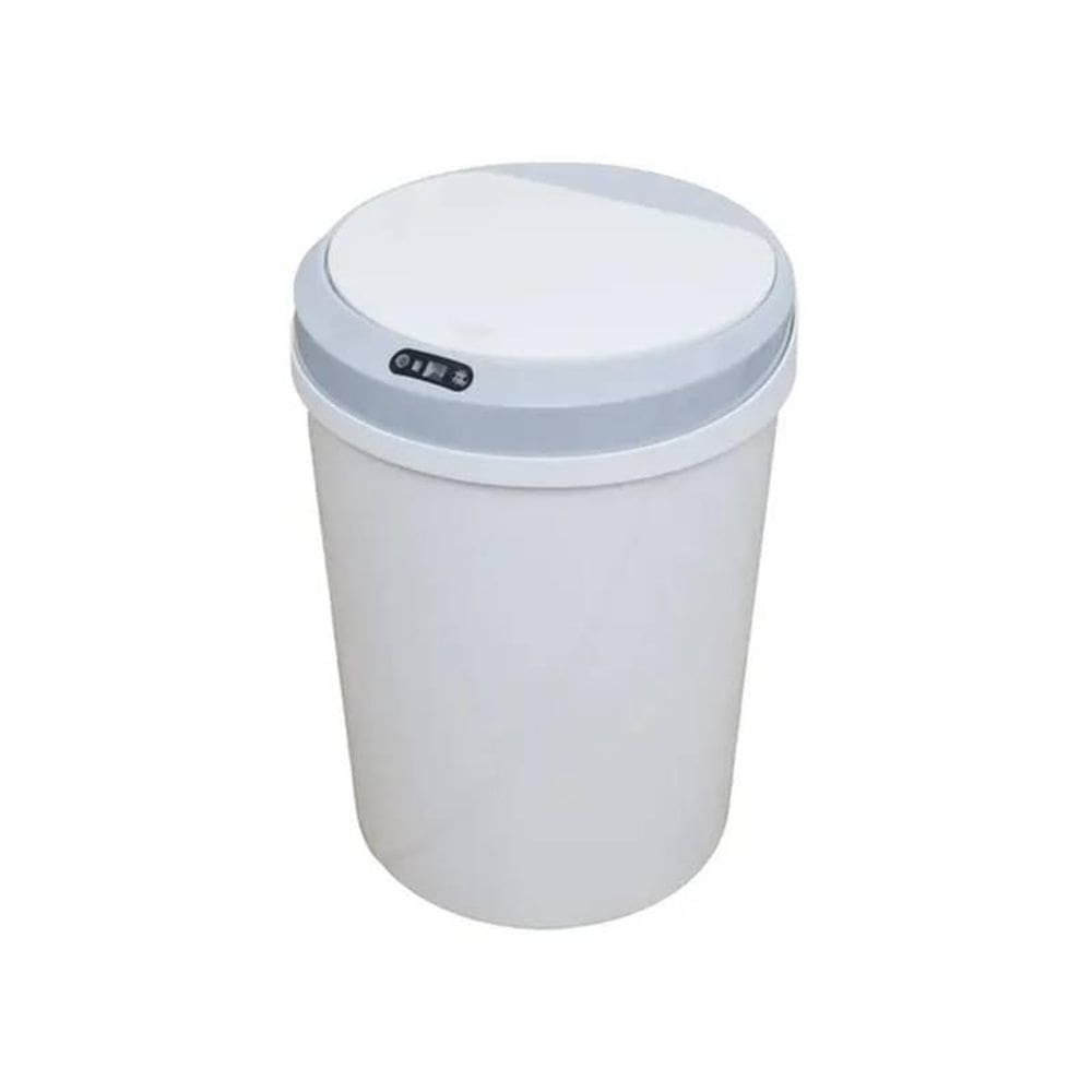 Lixeira Inteligente Touch Branca Automática Redonda 12 Lts
