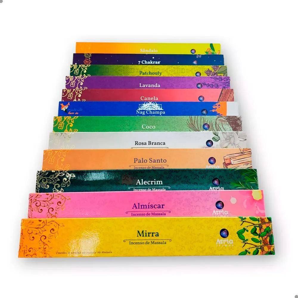 Incenso Massala Nag Champa Seleção Aromas 12Cx 15Gr Full