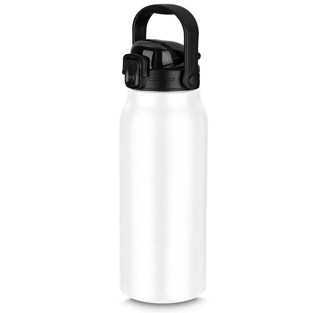 Garrafa Térmica De Aço Inox 1,5l Branca Com Alça - Para Bebidas Sempre Na Temperatura Ideal!