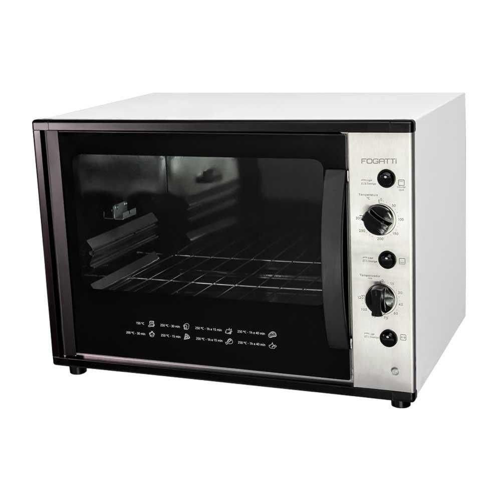 Forno Elétrico Bancada Fogatti SMART60S Com Espeto Giratório Preto 110V