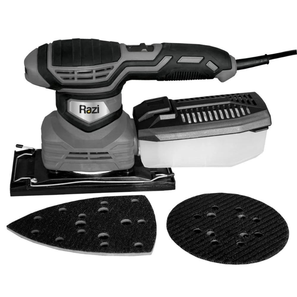 Lixadeira Orbital Razi 200W 3 em 1 com 6 Velocidades e Coletor de Pó