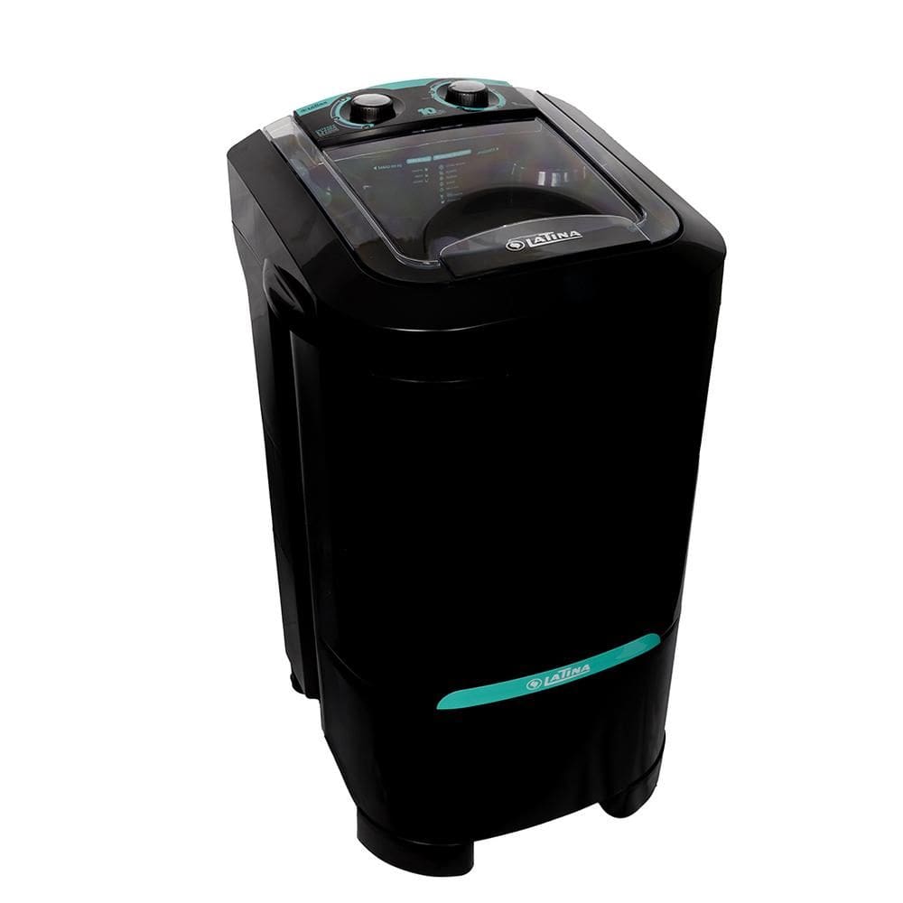 Lavadora de Roupas Latina 10kg Semiautomática 7 Programas de lavagem Preto 127V - LA555