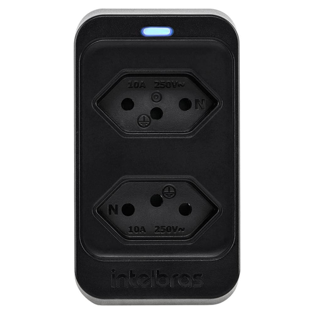 Dispositivo de Proteção Elétrica com 2 Tomadas Preto - Intelbras - EPS 302
