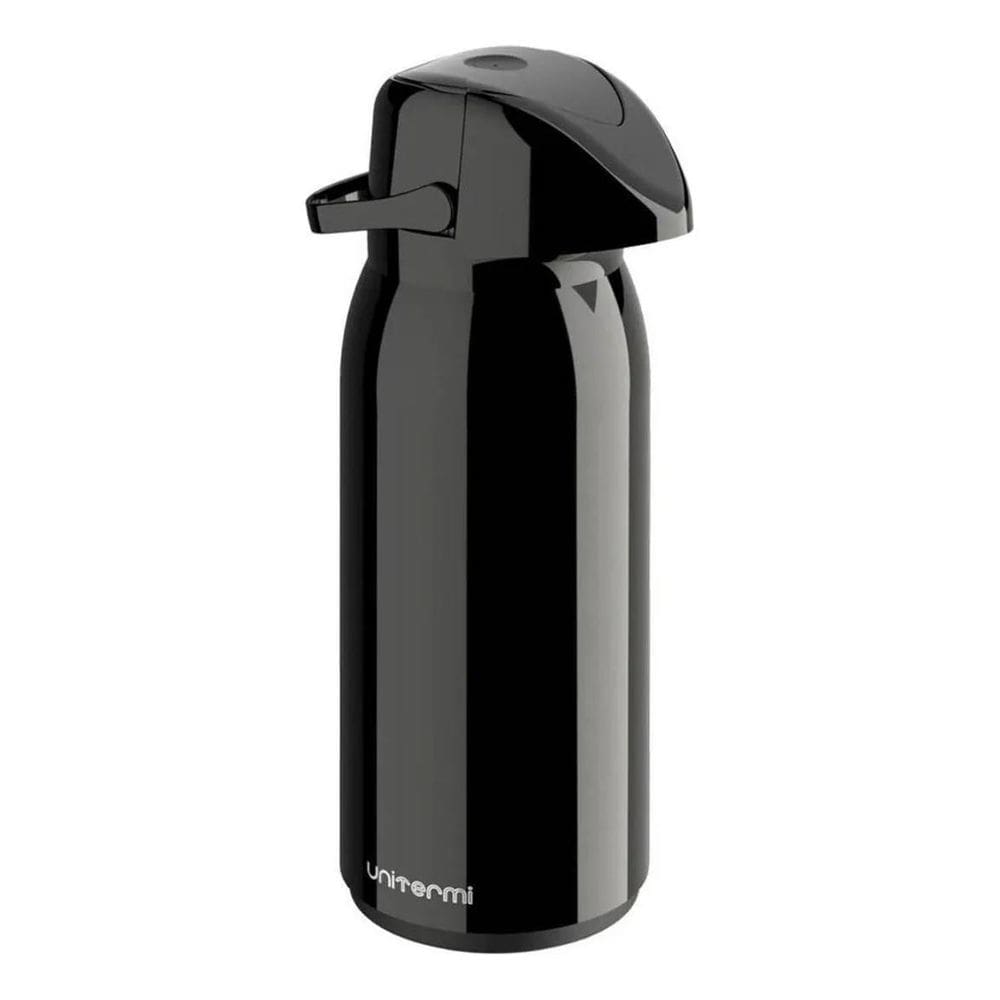 3X Garrafa Térmica Verona Pressão Ampola De Vidro 1.8L Preta