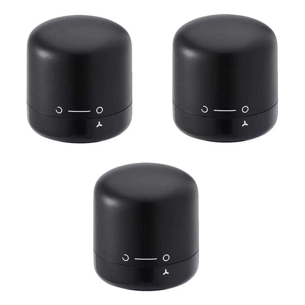 2X Kit 3 Rolhas Para Vinho Para Fechar Garrafa De Vinho A Vá