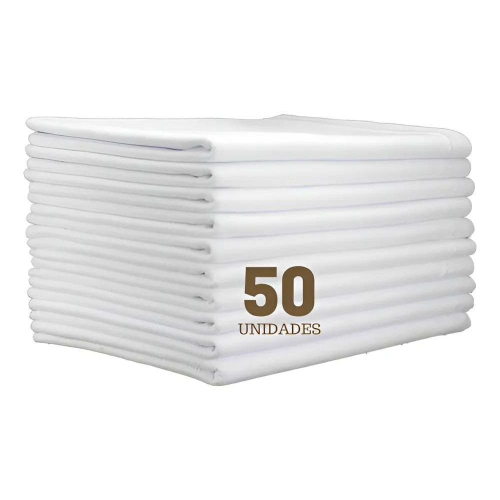Pano De Prato Liso Branco O Kit 50 Pronta