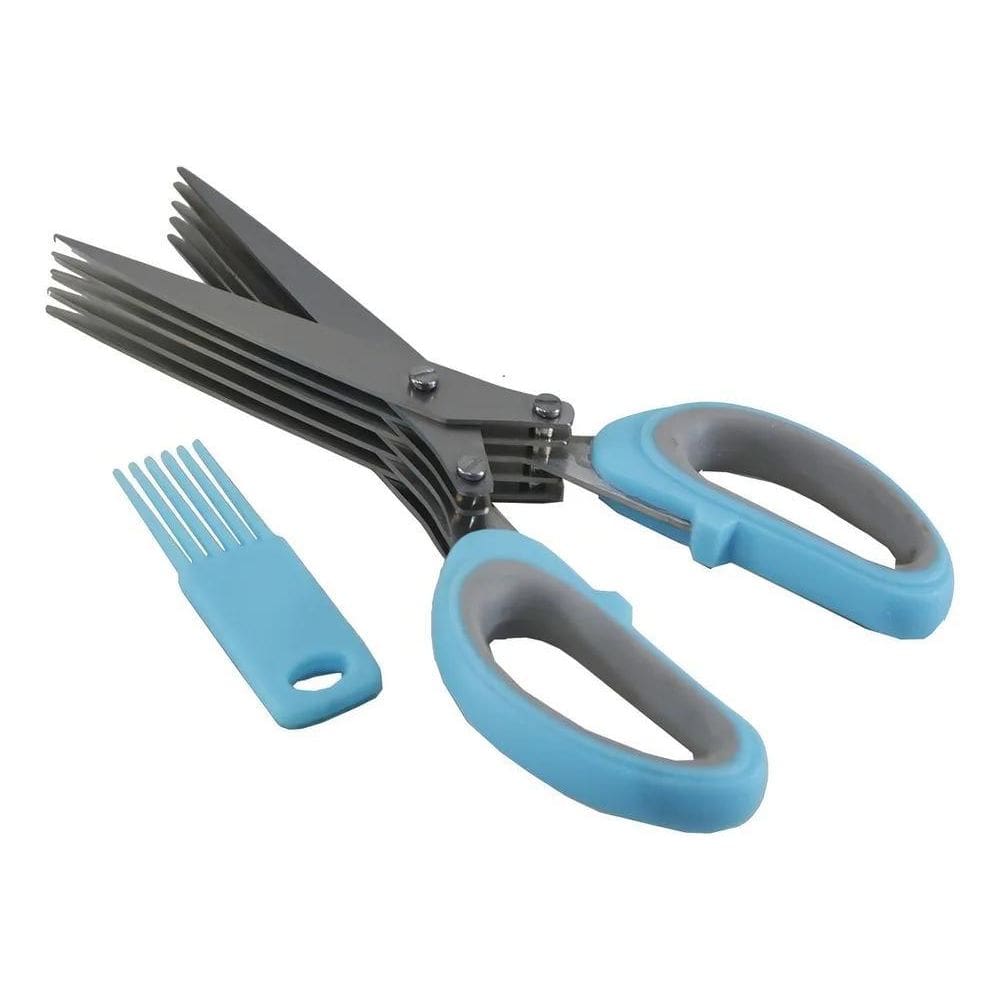 2X Tesoura Para Ervas E Temperos 5 Laminas