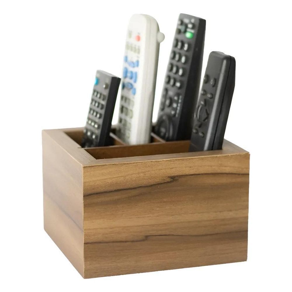 Porta Controle Remoto 04 Comp Amadeirado Nogal