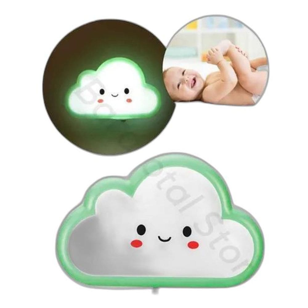 Abajur De Tomada Quarto Bebe Criança De Nuvem Luminaria Mini