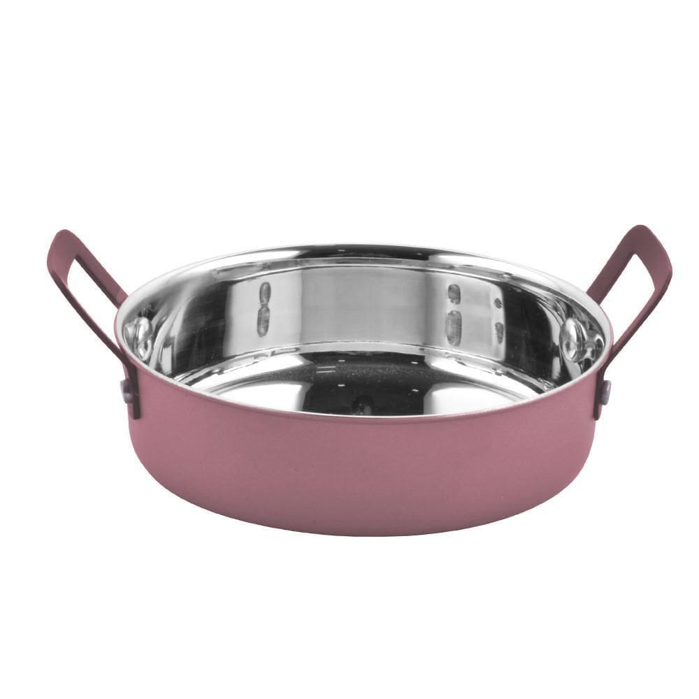 Mini Caçarola Inox Bronze Servir Decorar Bistrô 12Cm