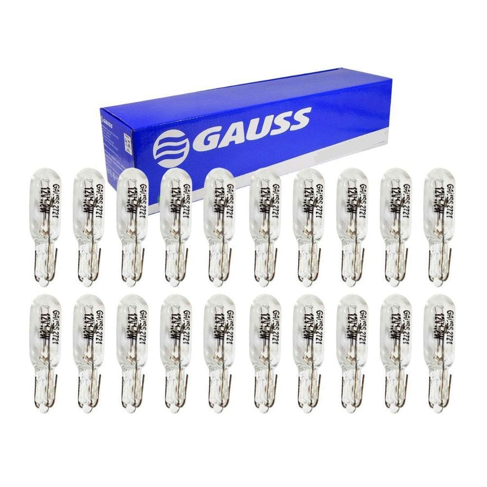 Kit 20 Lâmpadas Para Painel Carro Esmagada Pinguinho T5 12V