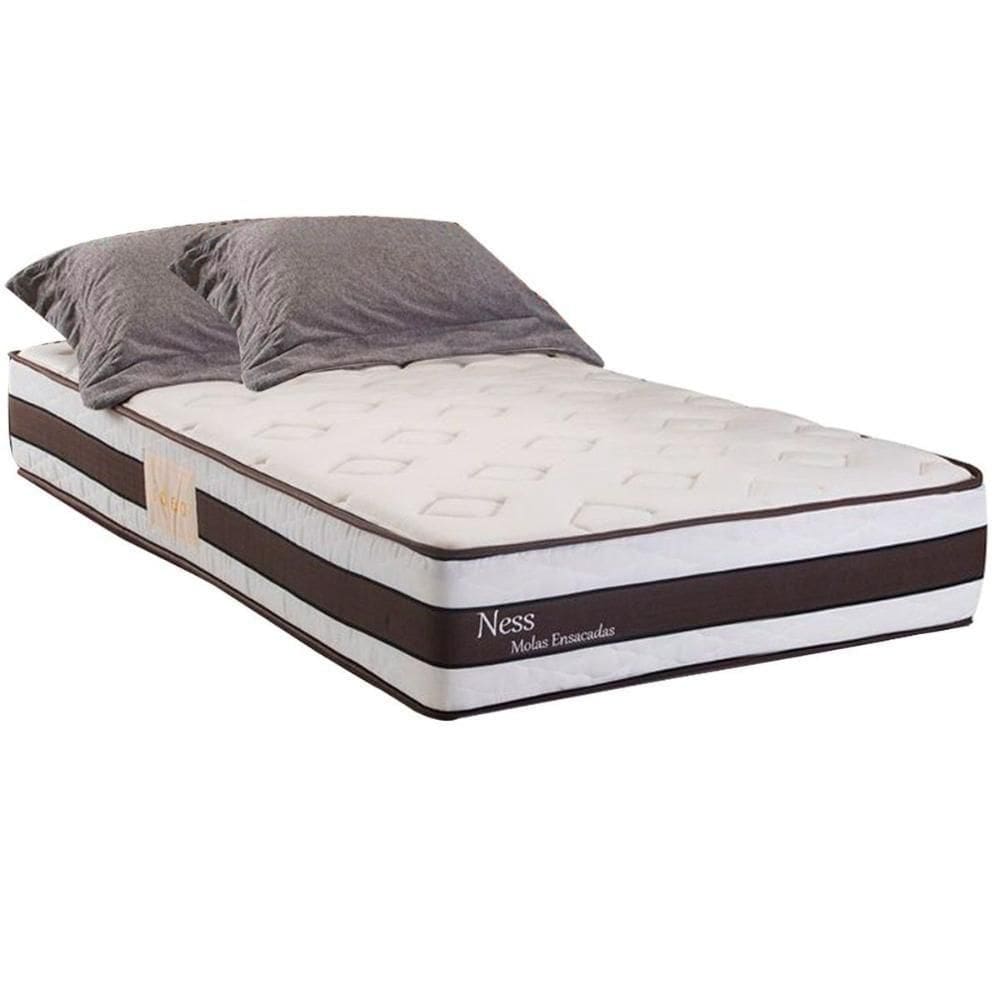 Colchão Solteiro Molas Ensacadas Ness Euro Pillow (78x188x26) - Herval