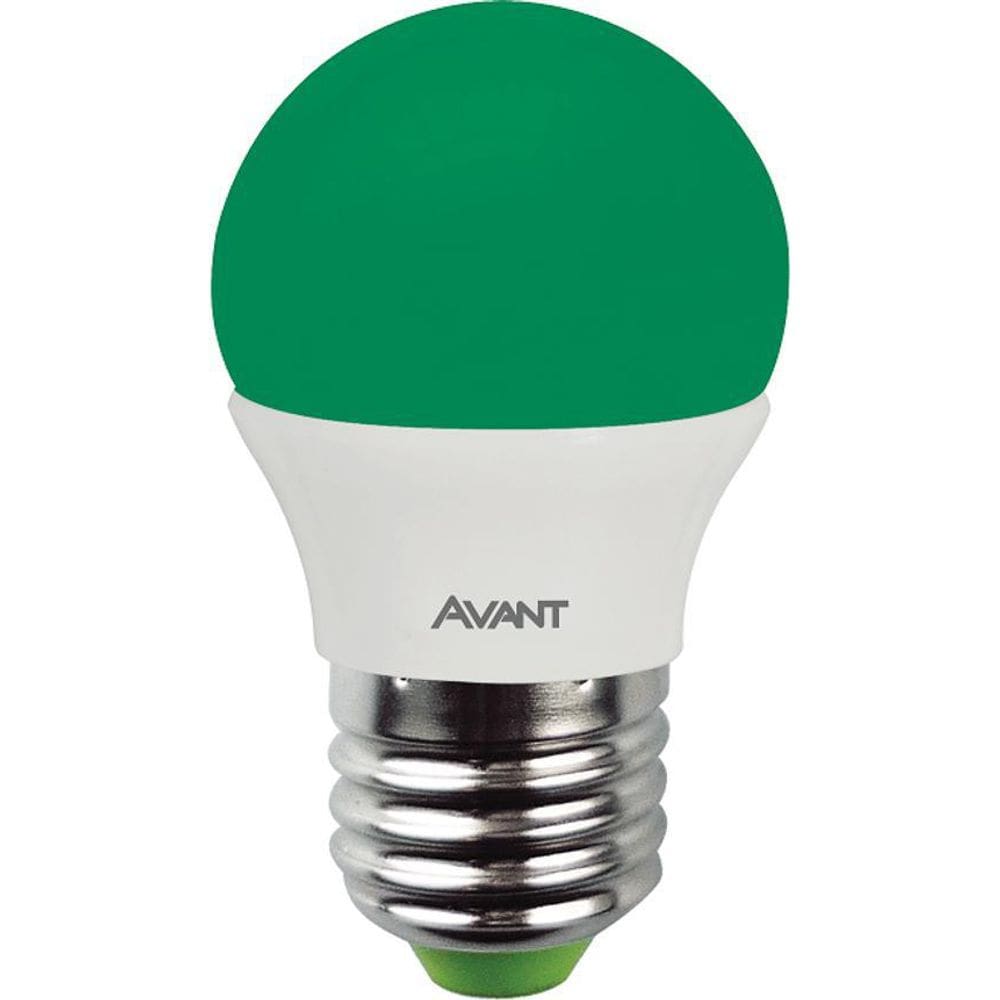 Kit 10 Lâmpadas Led Bolinha E27 Verde 4W Bivolt Avant